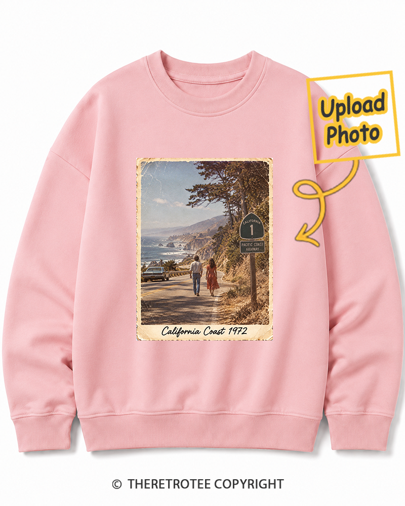 TheRetroTee Personalized California Coast 1972 Sweatshirt