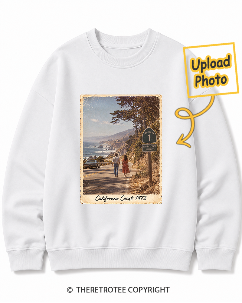 TheRetroTee Personalized California Coast 1972 Sweatshirt
