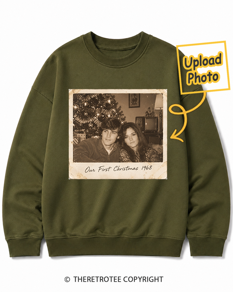 TheRetroTee Personalized Our First Christmas 1968 Sweatshirt
