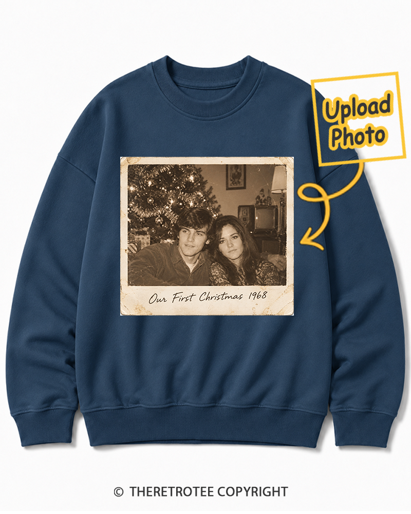 TheRetroTee Personalized Our First Christmas 1968 Sweatshirt