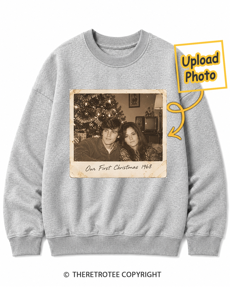 TheRetroTee Personalized Our First Christmas 1968 Sweatshirt