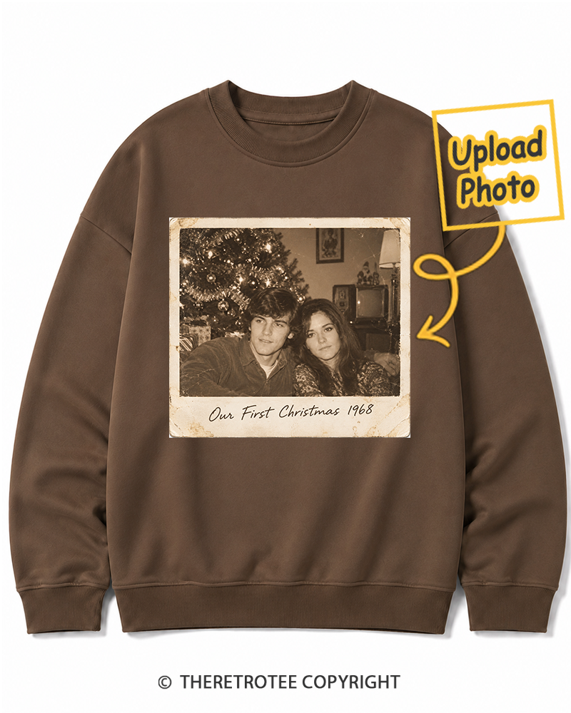 TheRetroTee Personalized Our First Christmas 1968 Sweatshirt