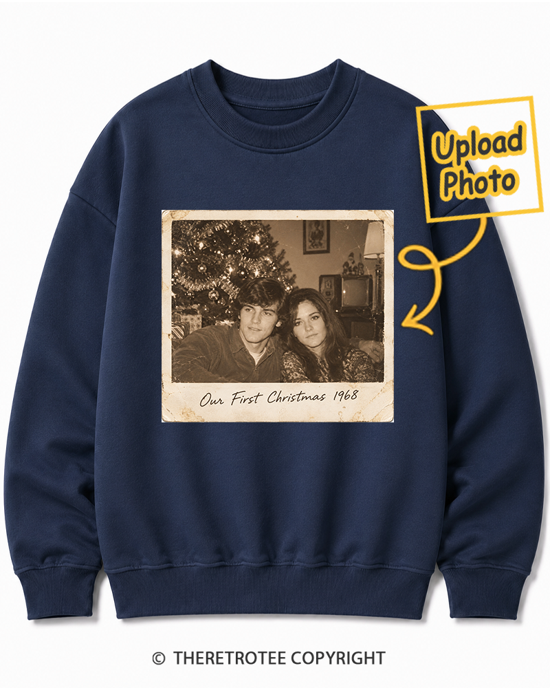 TheRetroTee Personalized Our First Christmas 1968 Sweatshirt