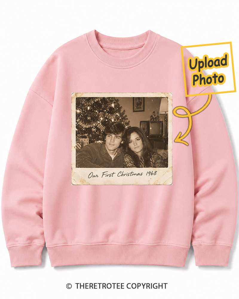 TheRetroTee Personalized Our First Christmas 1968 Sweatshirt