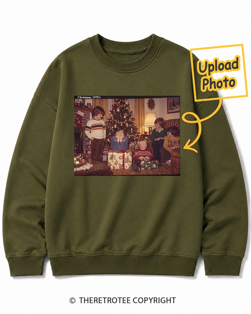 TheRetroTee Personalized Family Christmas 1972 Sweatshirt