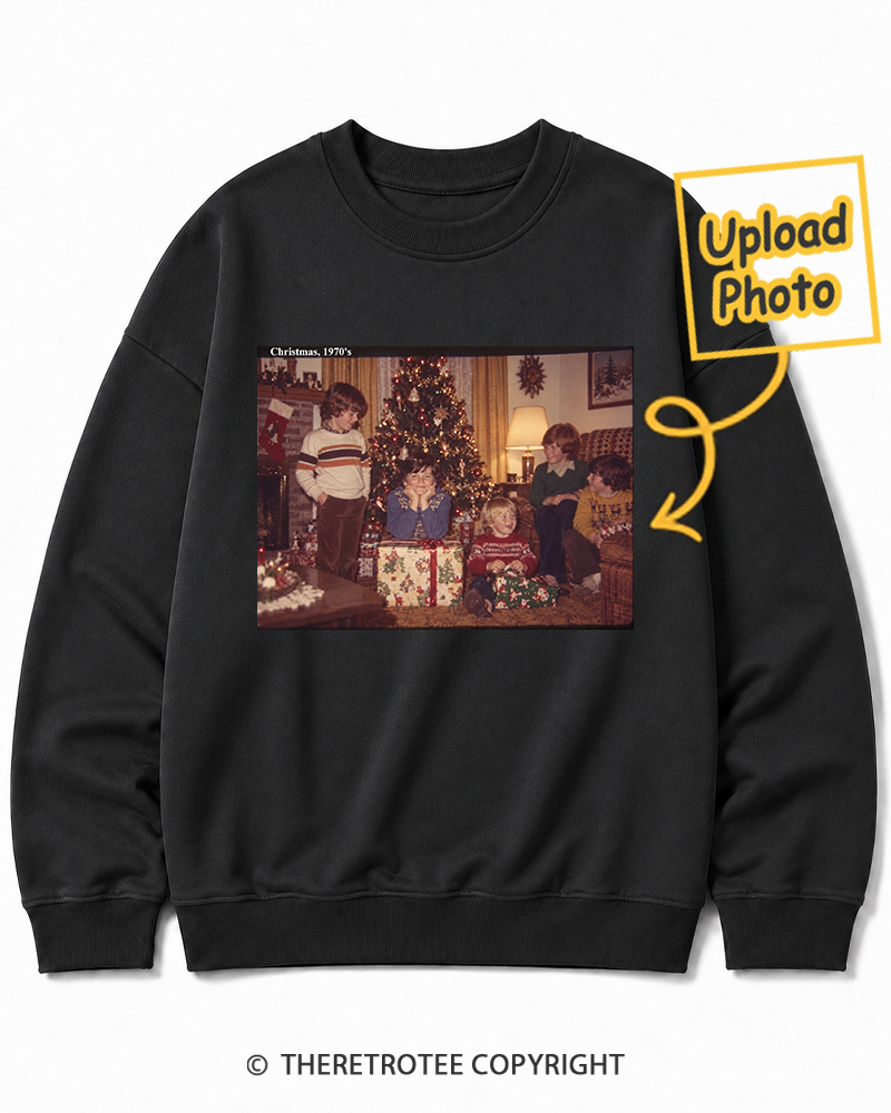 TheRetroTee Personalized Family Christmas 1972 Sweatshirt