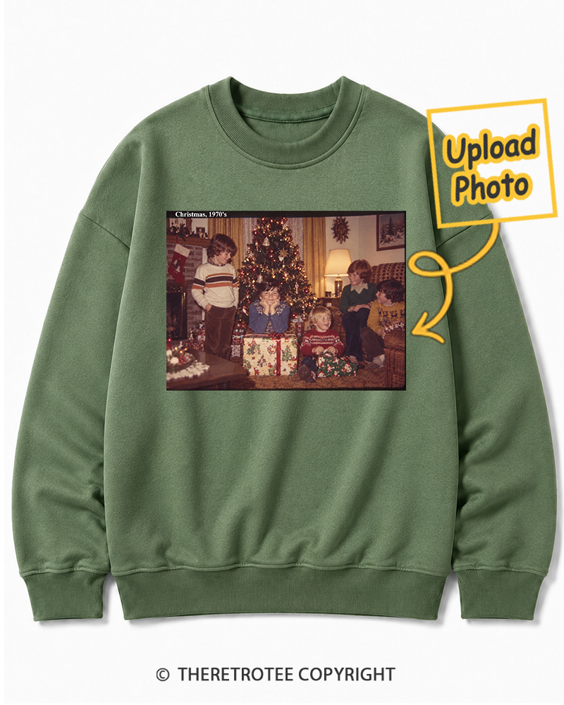 TheRetroTee Personalized Family Christmas 1972 Sweatshirt