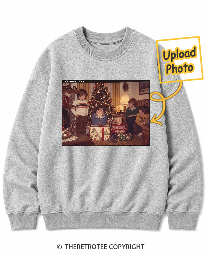 TheRetroTee Personalized Family Christmas 1972 Sweatshirt