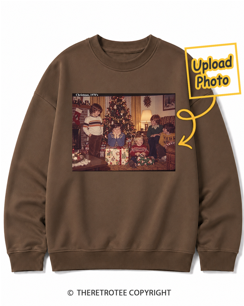 TheRetroTee Personalized Family Christmas 1972 Sweatshirt