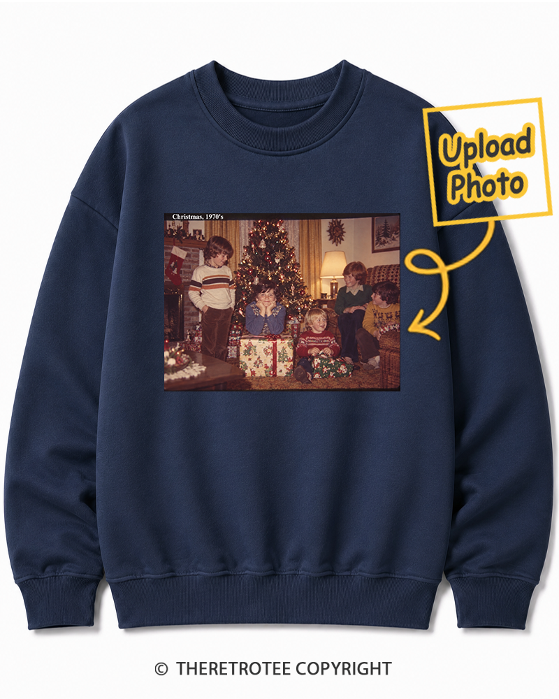 TheRetroTee Personalized Family Christmas 1972 Sweatshirt