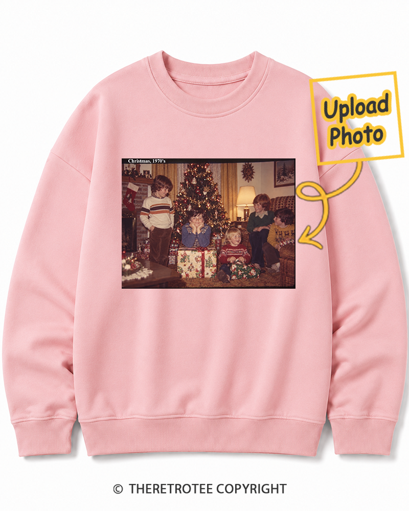 TheRetroTee Personalized Family Christmas 1972 Sweatshirt