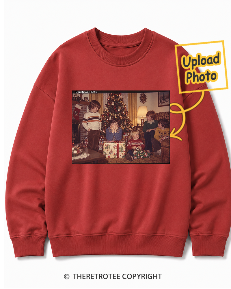 TheRetroTee Personalized Family Christmas 1972 Sweatshirt