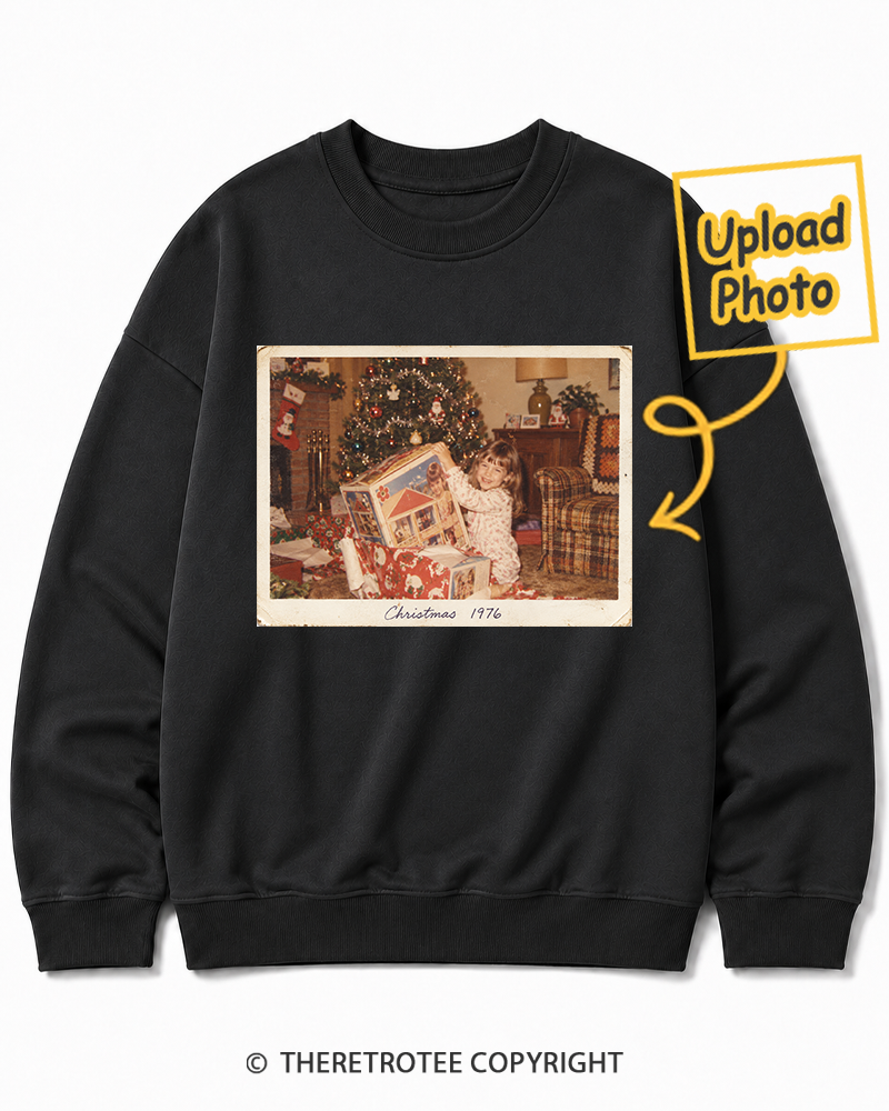 TheRetroTee Personalized Christmas Morning 1976 Sweatshirt