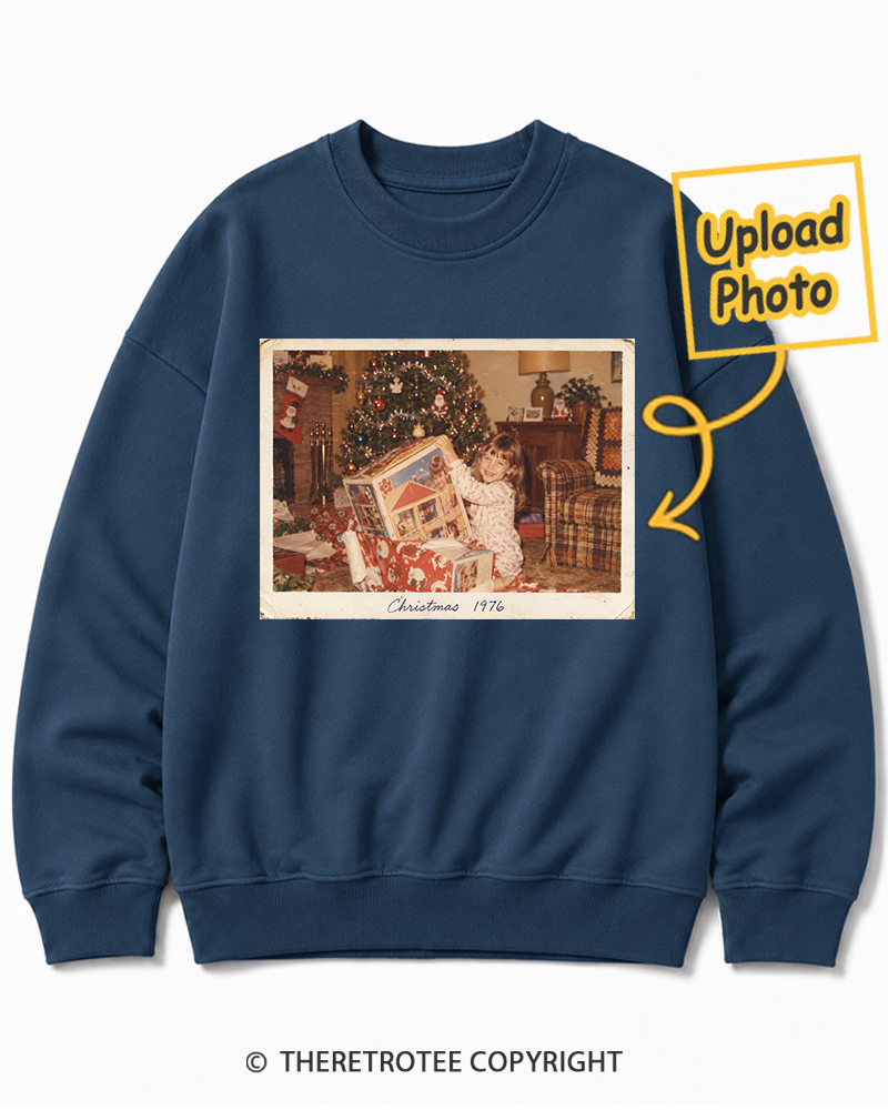 TheRetroTee Personalized Christmas Morning 1976 Sweatshirt