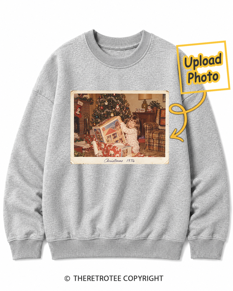 TheRetroTee Personalized Christmas Morning 1976 Sweatshirt