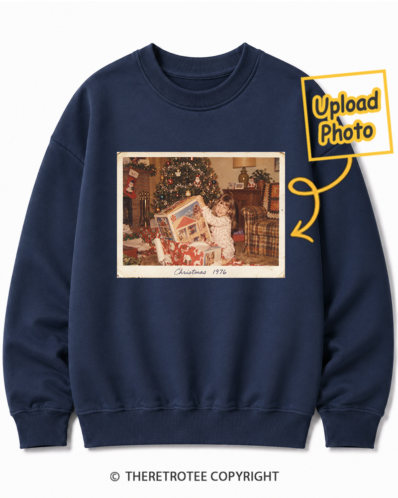 TheRetroTee Personalized Christmas Morning 1976 Sweatshirt