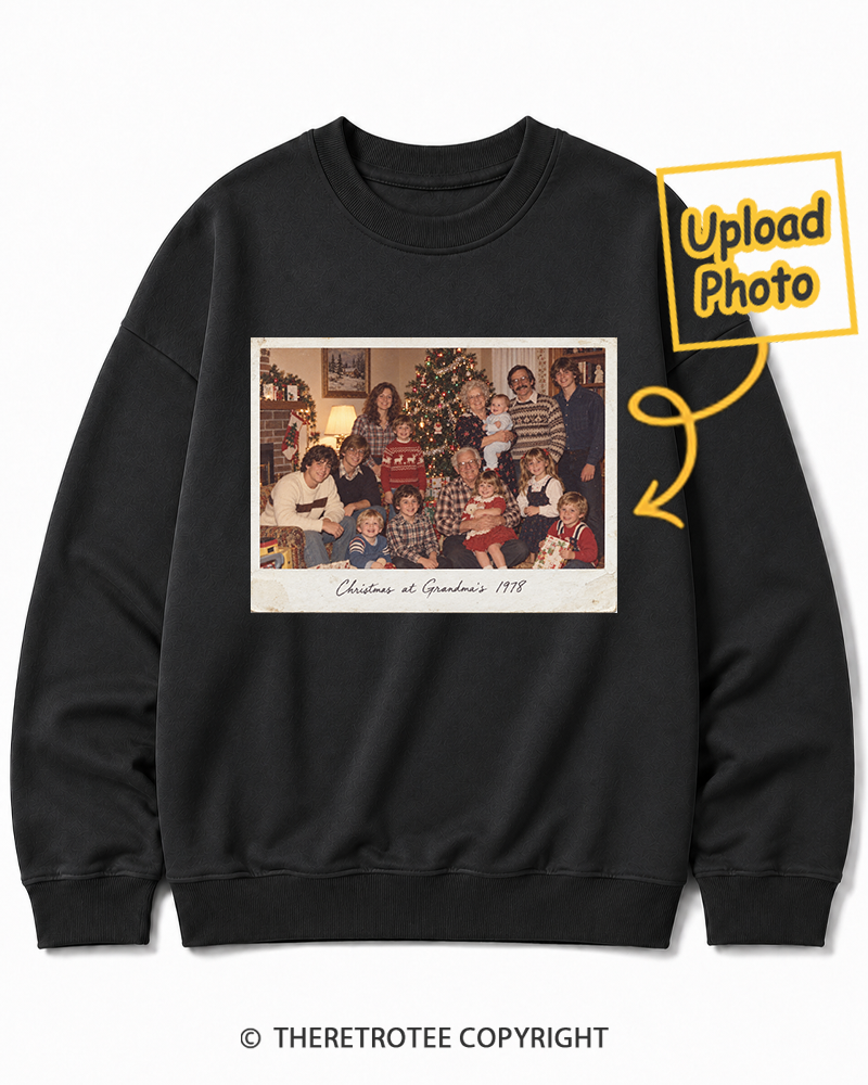 TheRetroTee Personalized Christmas at Grandma's 1978 Sweatshirt
