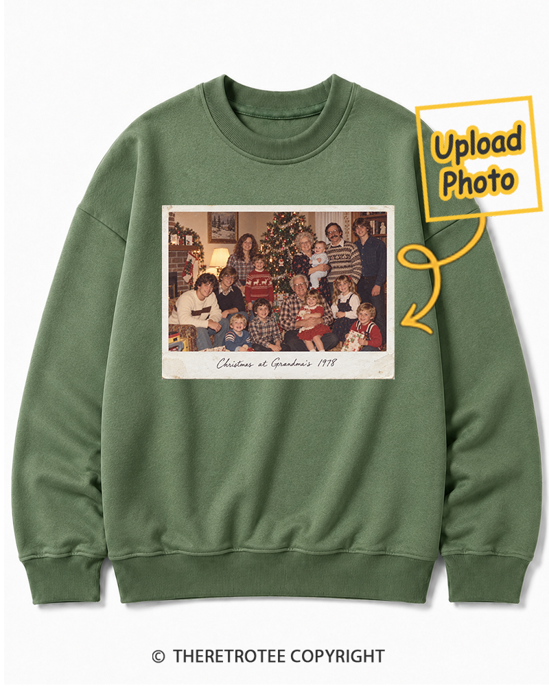 TheRetroTee Personalized Christmas at Grandma's 1978 Sweatshirt