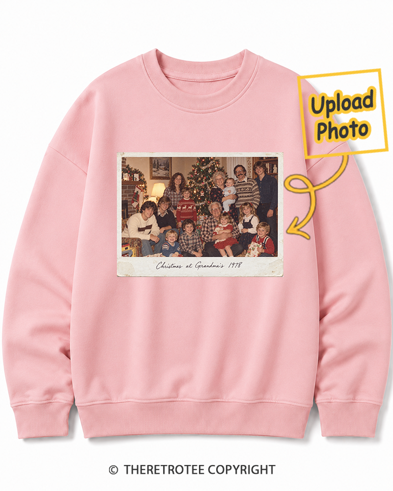 TheRetroTee Personalized Christmas at Grandma's 1978 Sweatshirt