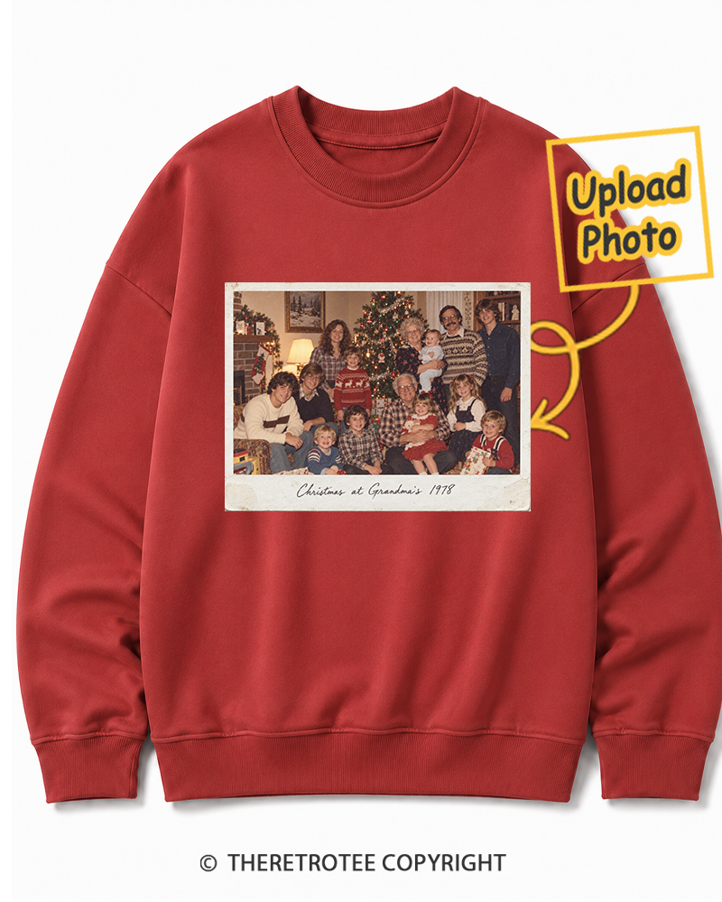 TheRetroTee Personalized Christmas at Grandma's 1978 Sweatshirt