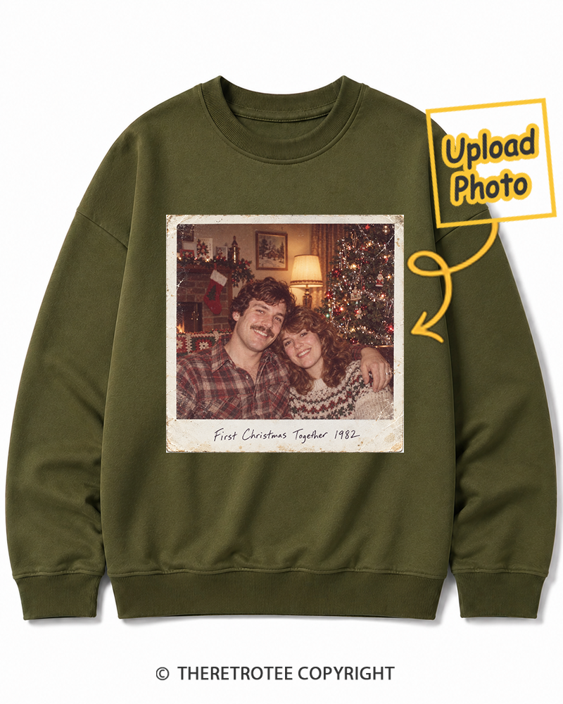 TheRetroTee Personalized First Christmas Together 1982 Sweatshirt