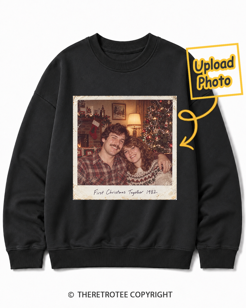 TheRetroTee Personalized First Christmas Together 1982 Sweatshirt
