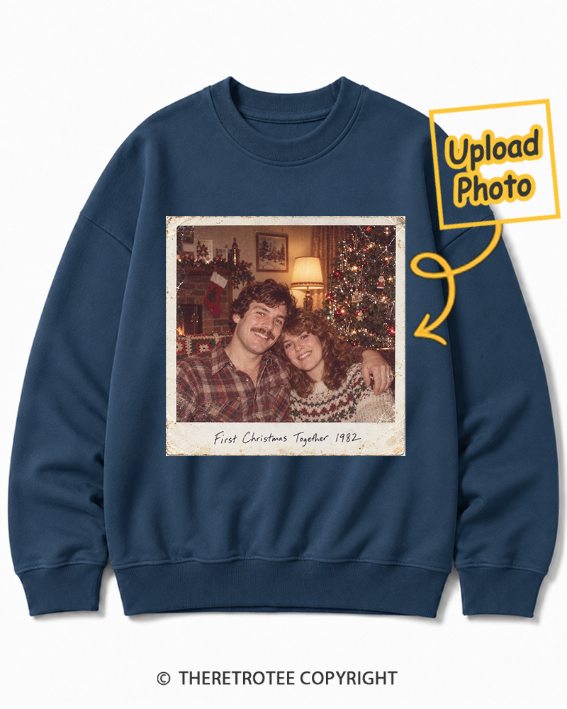 TheRetroTee Personalized First Christmas Together 1982 Sweatshirt