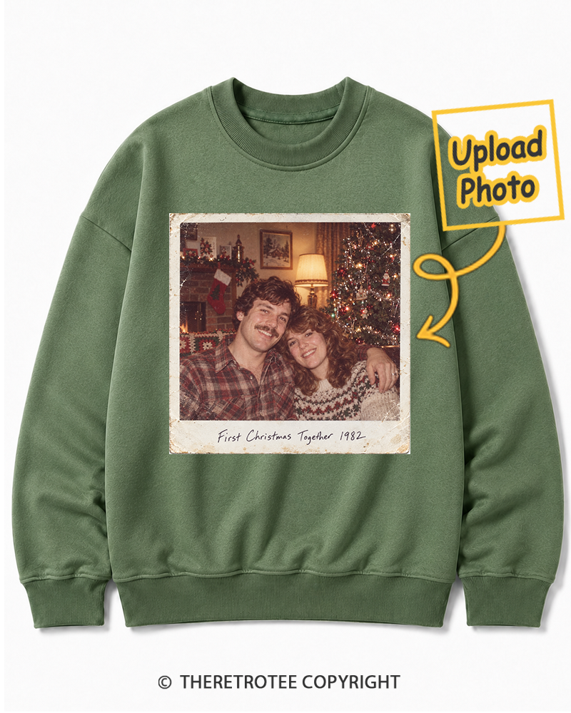 TheRetroTee Personalized First Christmas Together 1982 Sweatshirt
