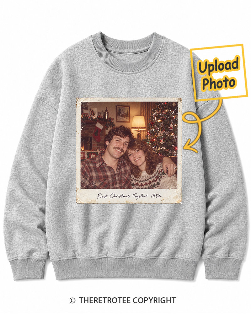 TheRetroTee Personalized First Christmas Together 1982 Sweatshirt