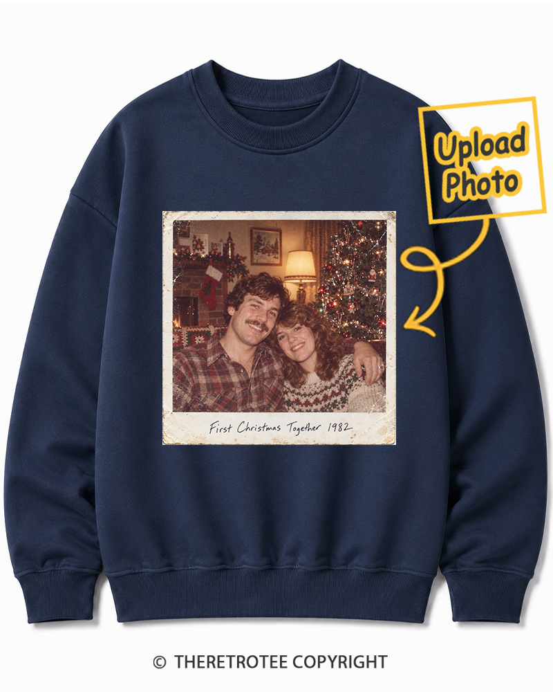 TheRetroTee Personalized First Christmas Together 1982 Sweatshirt