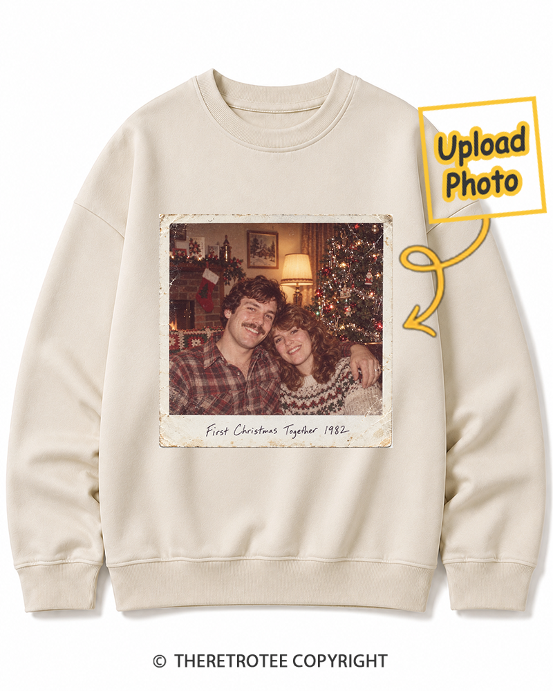 TheRetroTee Personalized First Christmas Together 1982 Sweatshirt
