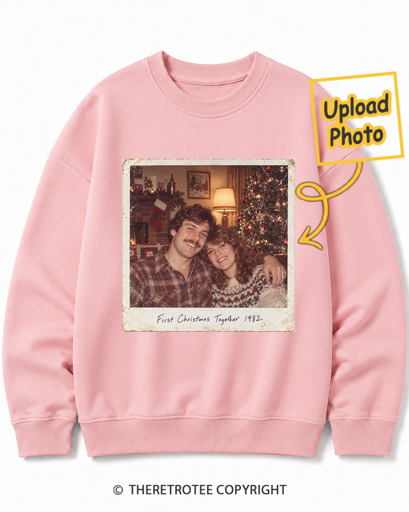 TheRetroTee Personalized First Christmas Together 1982 Sweatshirt