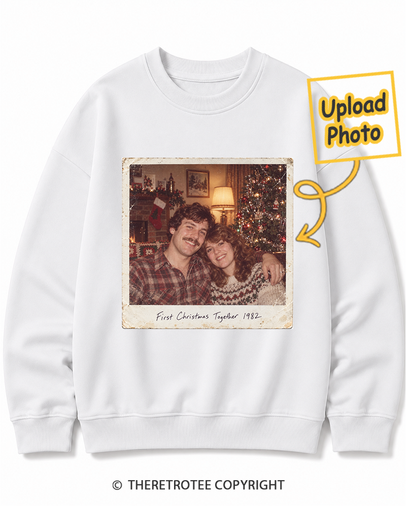TheRetroTee Personalized First Christmas Together 1982 Sweatshirt