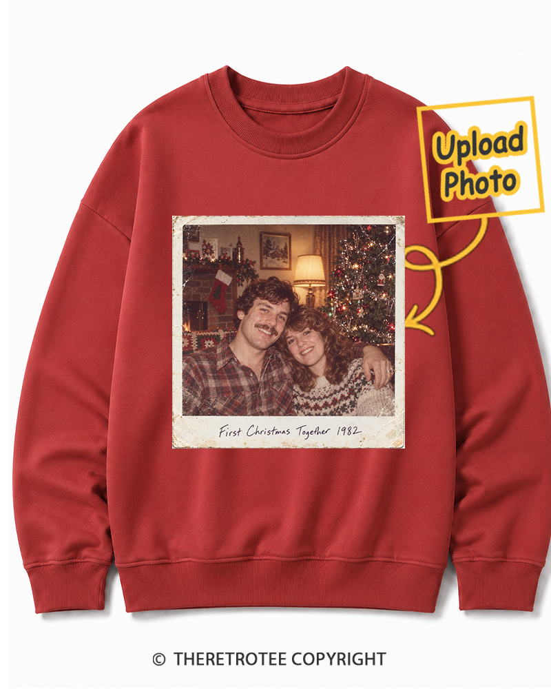 TheRetroTee Personalized First Christmas Together 1982 Sweatshirt