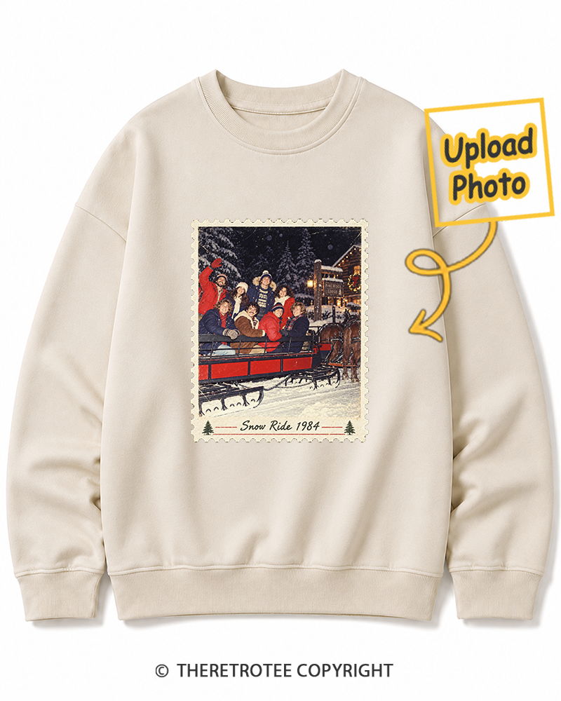 TheRetroTee Personalized White Christmas 1984 Sweatshirt