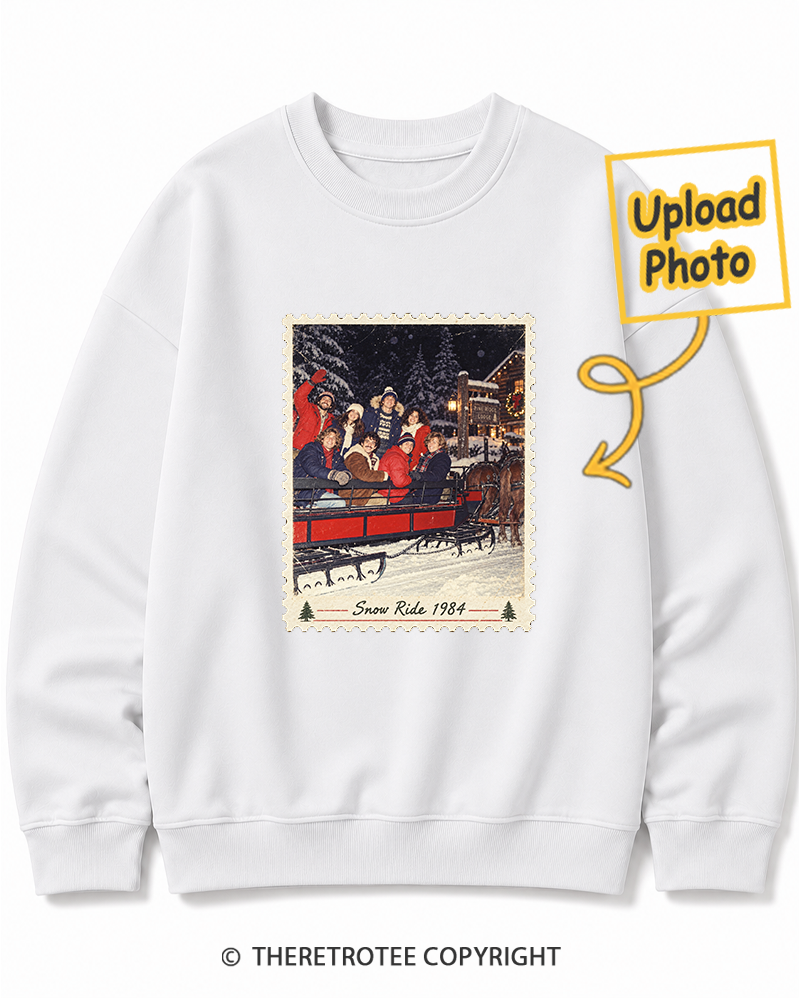 TheRetroTee Personalized White Christmas 1984 Sweatshirt