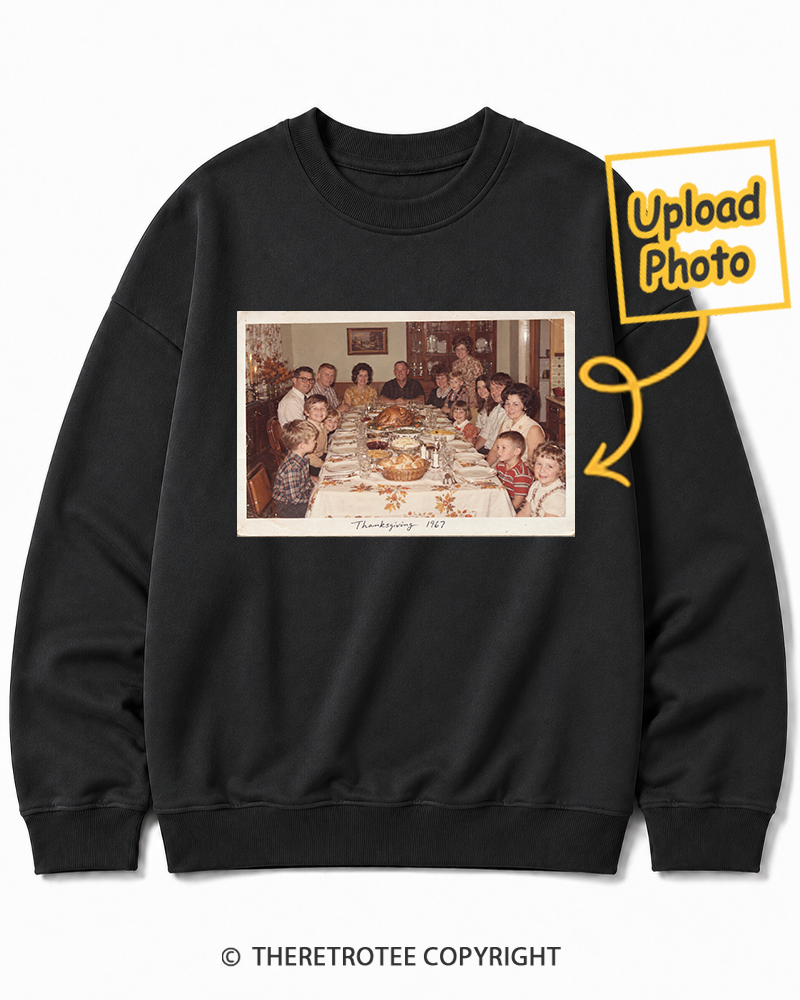 TheRetroTee Personalized Thanksgiving at Grandma's 1967 Sweatshirt