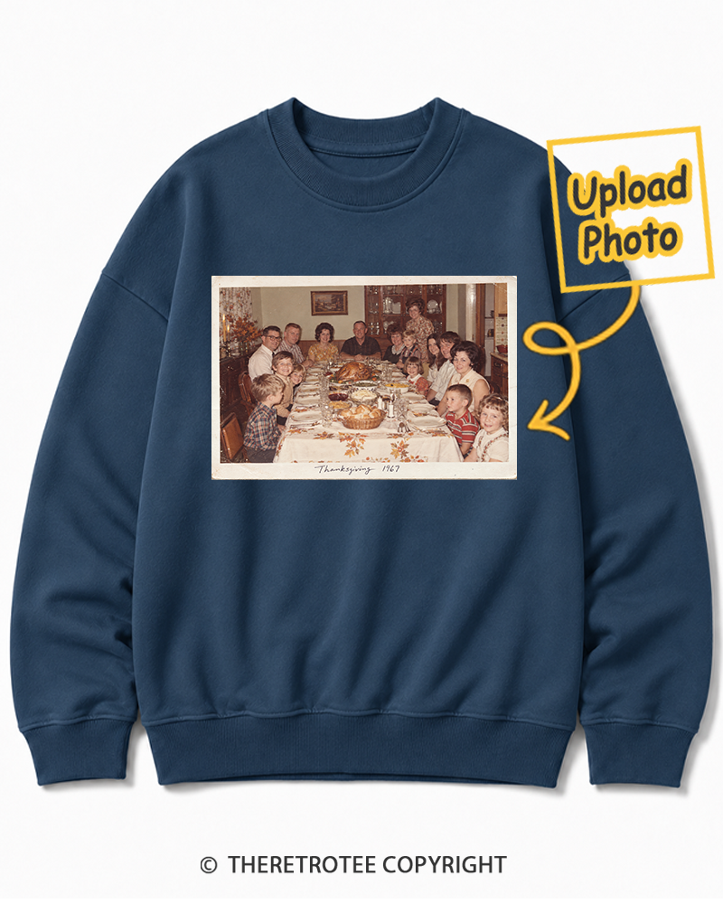 TheRetroTee Personalized Thanksgiving at Grandma's 1967 Sweatshirt