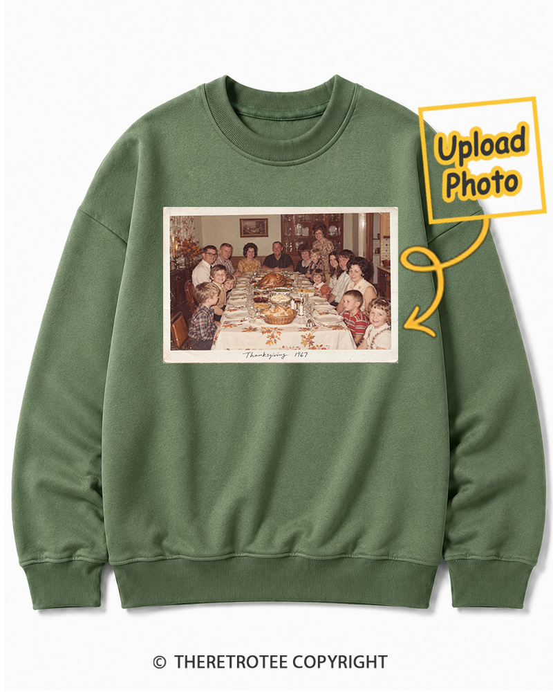 TheRetroTee Personalized Thanksgiving at Grandma's 1967 Sweatshirt