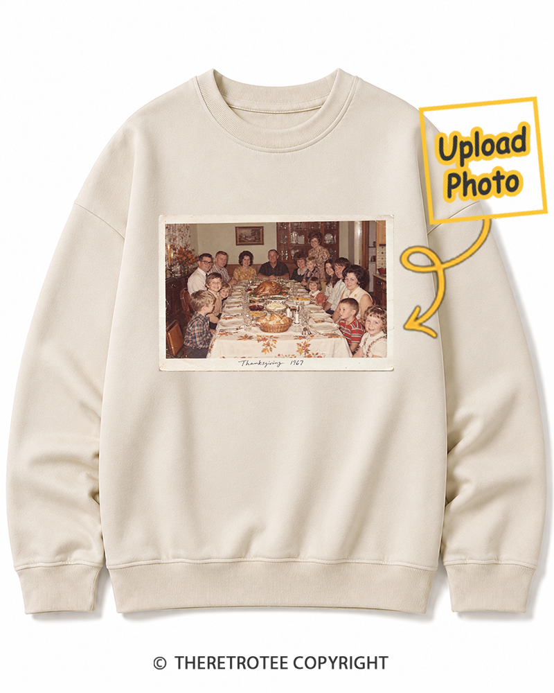 TheRetroTee Personalized Thanksgiving at Grandma's 1967 Sweatshirt
