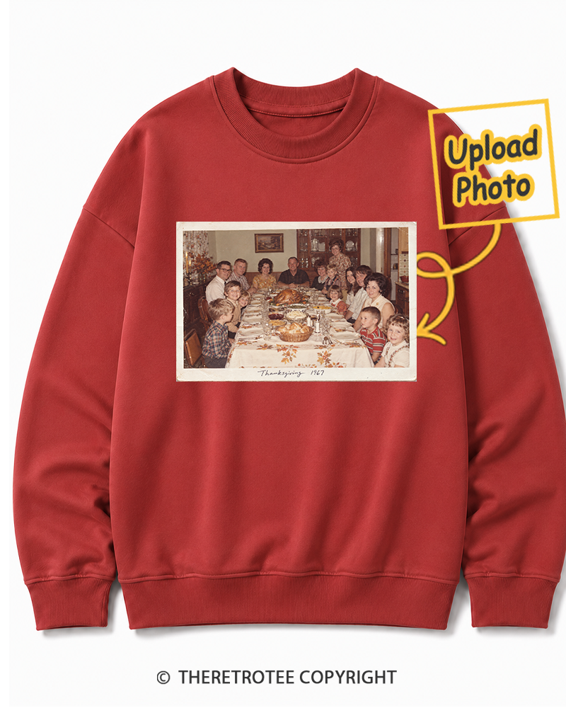 TheRetroTee Personalized Thanksgiving at Grandma's 1967 Sweatshirt