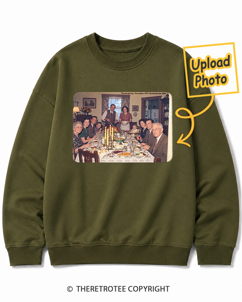 TheRetroTee Personalized Home for Thanksgiving 1984 Sweatshirt