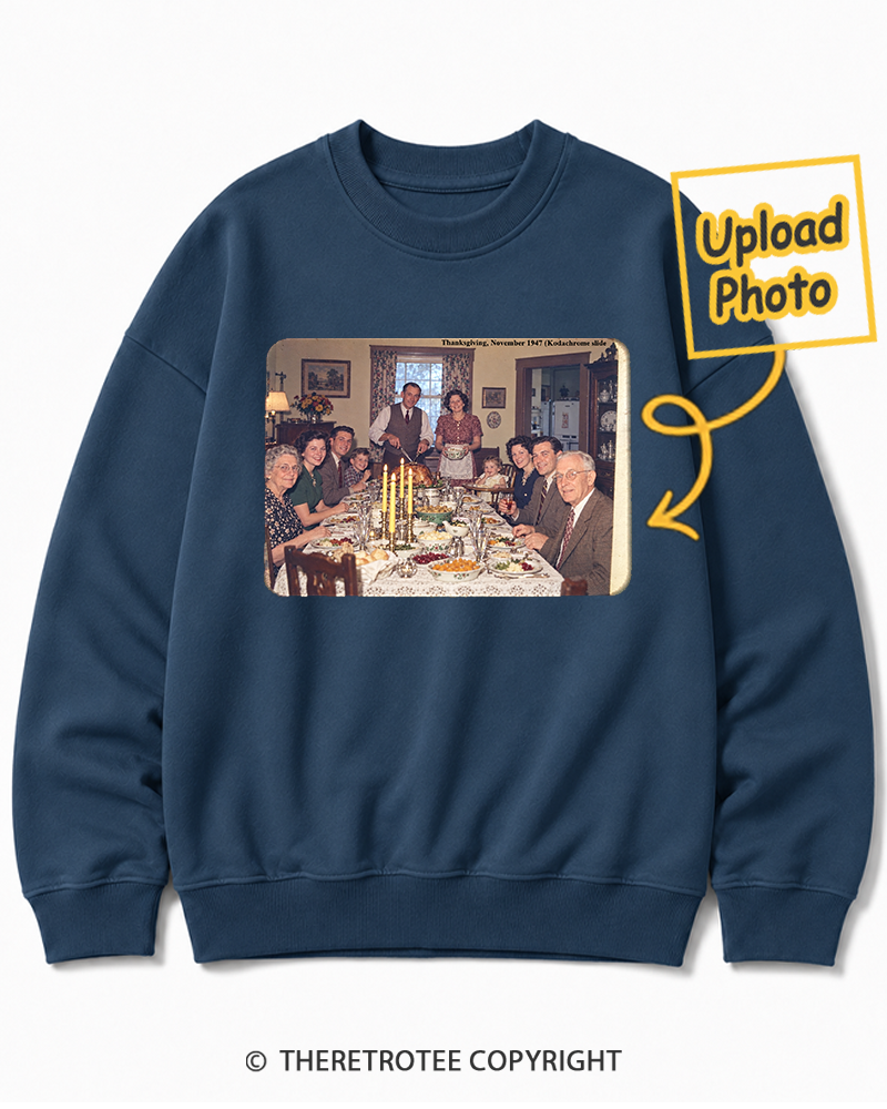 TheRetroTee Personalized Home for Thanksgiving 1984 Sweatshirt