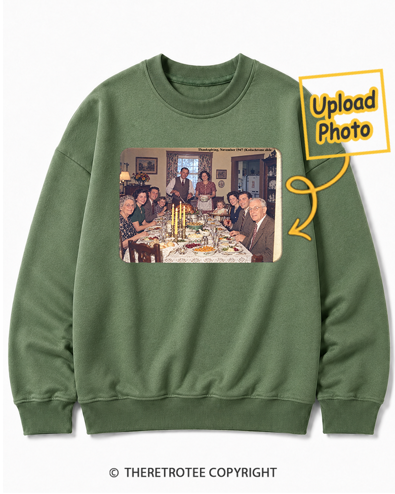 TheRetroTee Personalized Home for Thanksgiving 1984 Sweatshirt