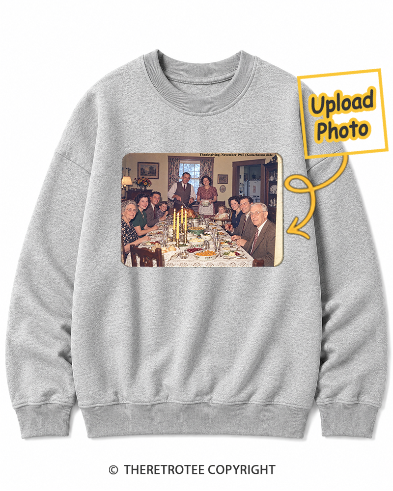 TheRetroTee Personalized Home for Thanksgiving 1984 Sweatshirt