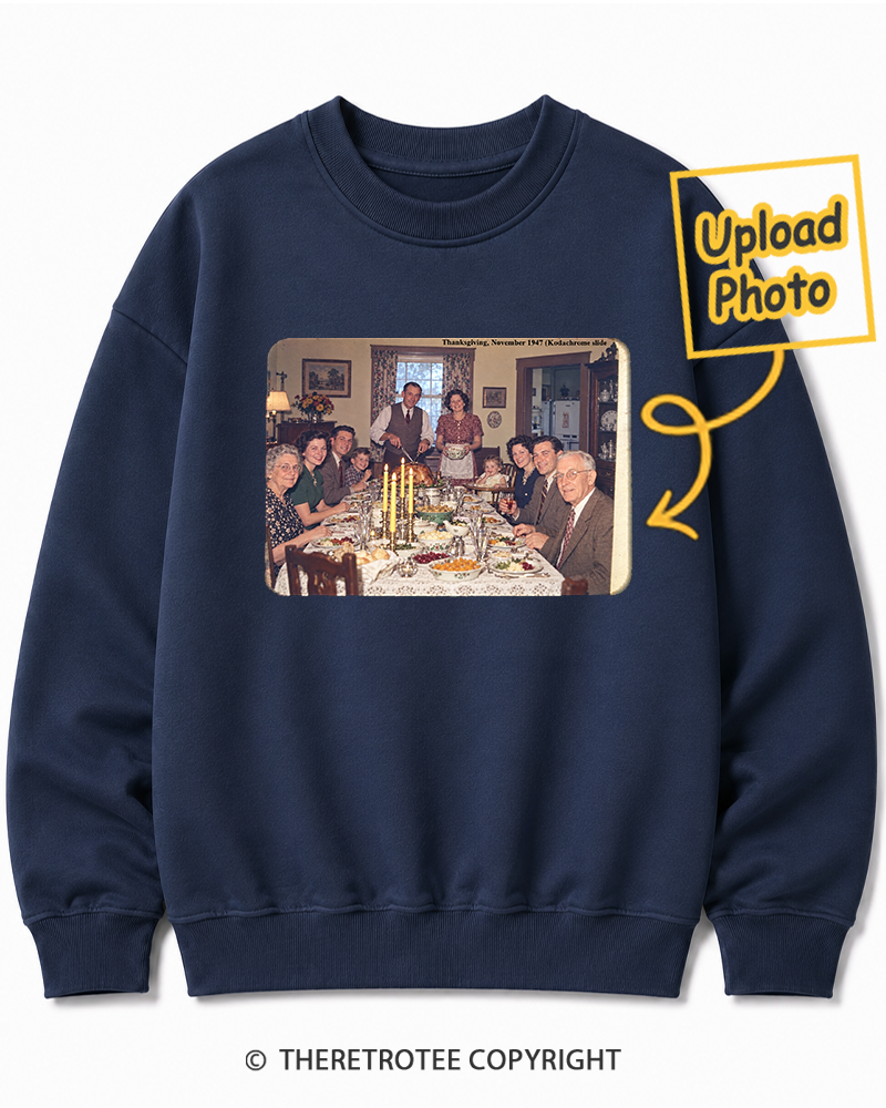TheRetroTee Personalized Home for Thanksgiving 1984 Sweatshirt