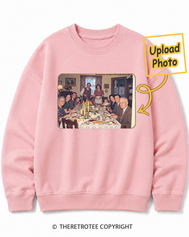 TheRetroTee Personalized Home for Thanksgiving 1984 Sweatshirt