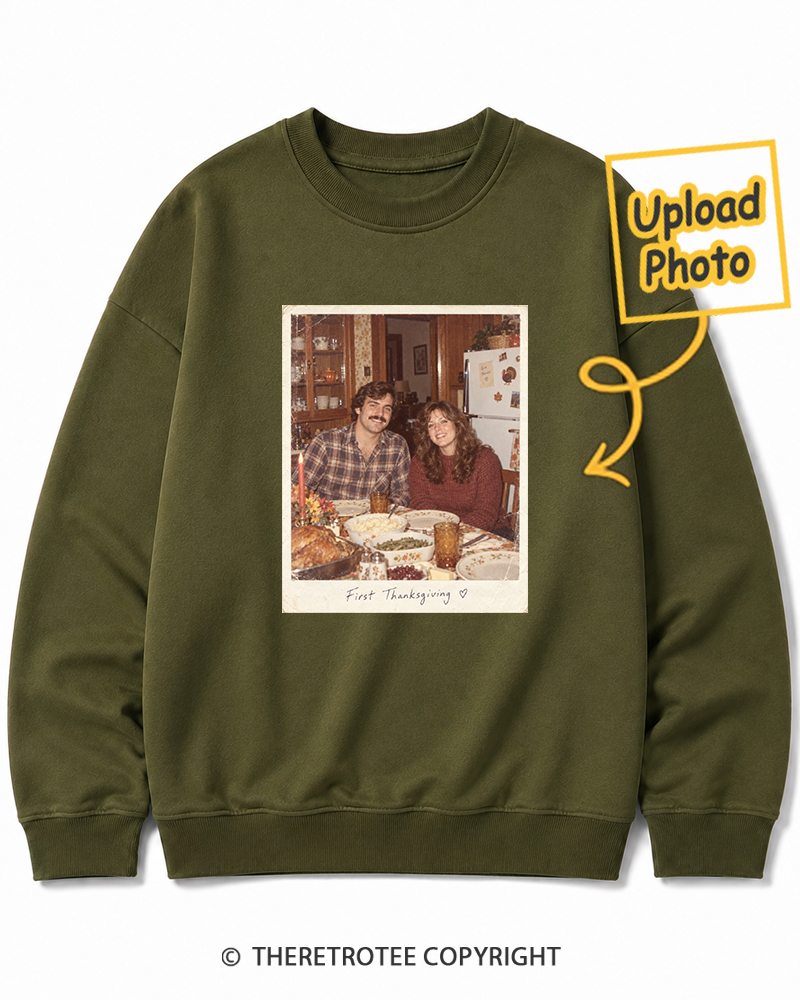 TheRetroTee Personalized First Thanksgiving Together 1986 Sweatshirt