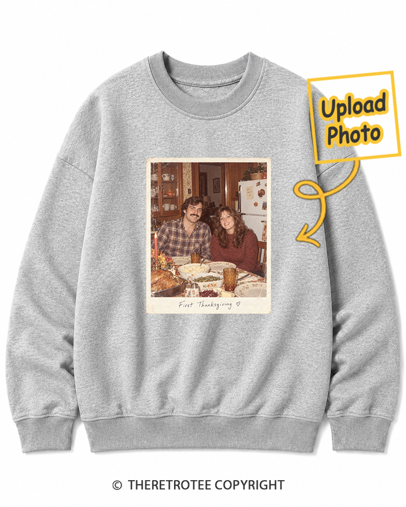 TheRetroTee Personalized First Thanksgiving Together 1986 Sweatshirt
