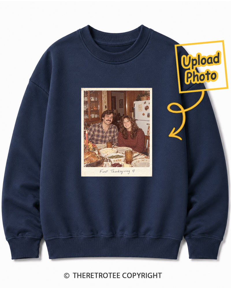 TheRetroTee Personalized First Thanksgiving Together 1986 Sweatshirt